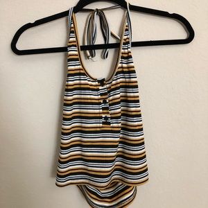 SHEIN cropped Halter top tie